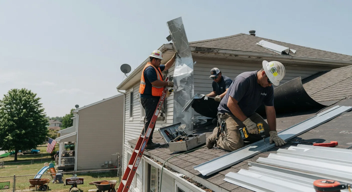 Storm Damage Metal Roof Repair in Arenzville, IL